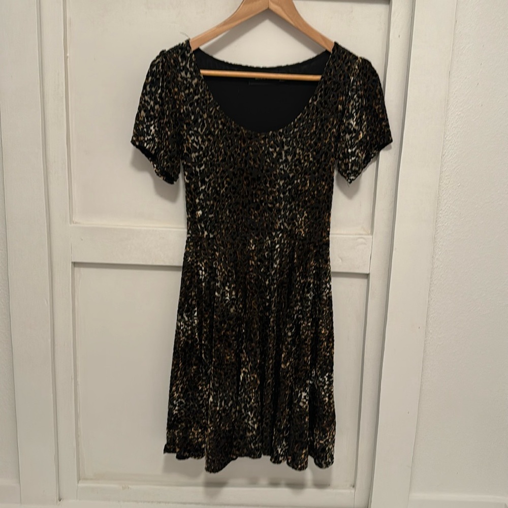Mink Pink Cheetah Velvet Dress